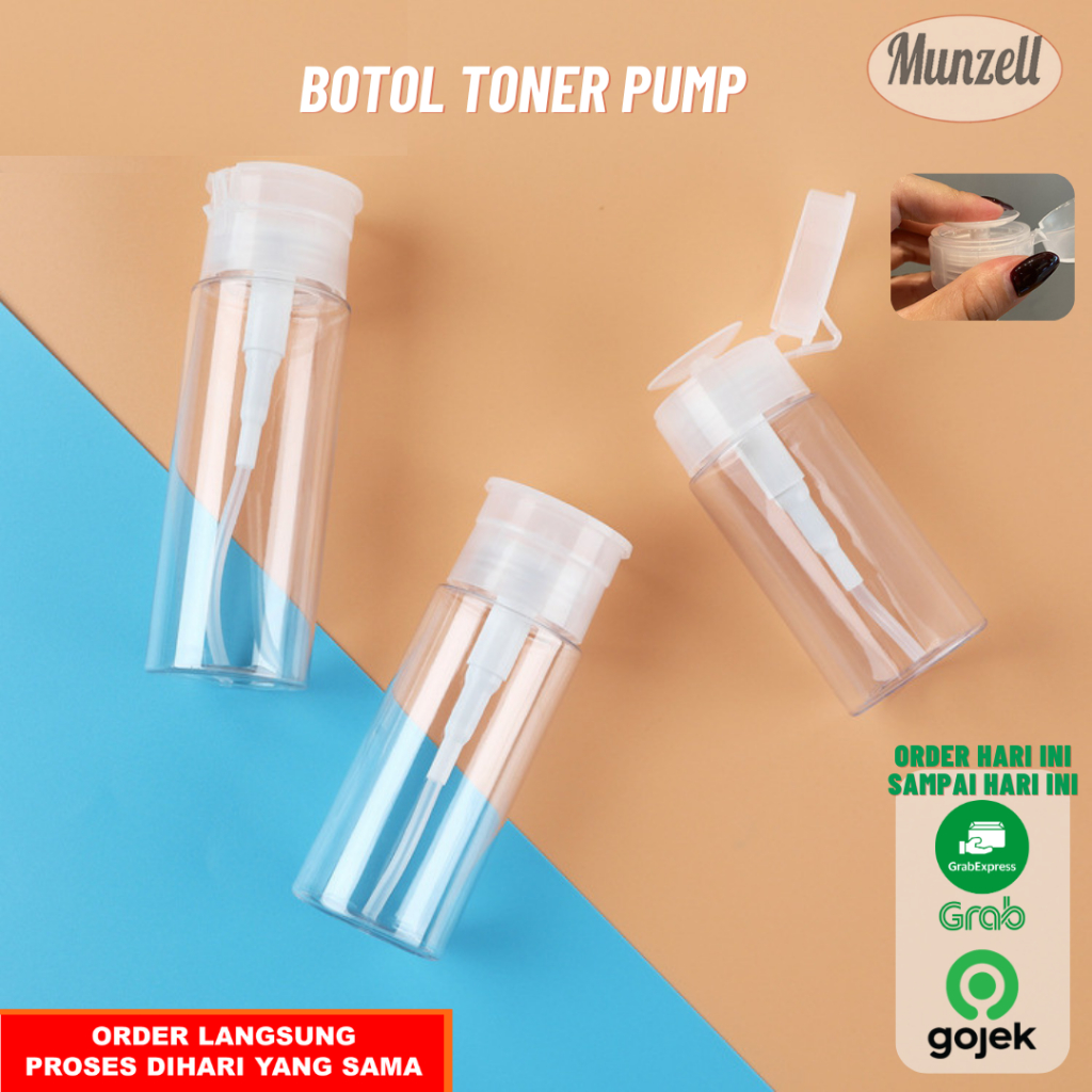 Botol Pump 30ml Makeup Removal Toner Nail Art Micellar Water Pressing Bottle