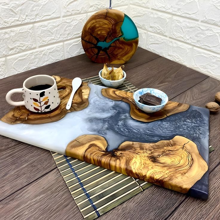 nampan resin nampan hias nampan minimalis nampan makanan nampan tatakan kayu tatakan kopi tatakan mi