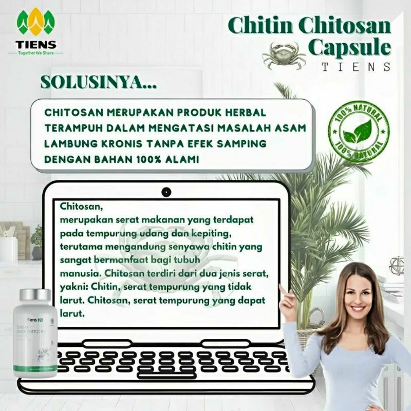 Obat Asam Lambung Kronis Maag Asam Lambung Tiens Chitin Chitosan