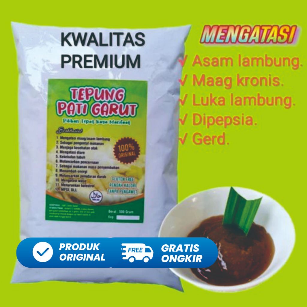 

Tepung Pati Garut Premium 1 Kg Tepung Garut Asli Obat Maag Asam Lambung (original)