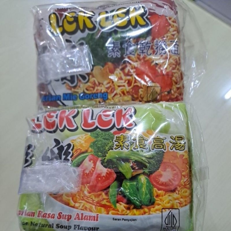 

Mie lek lek Instant Noodle / Mie Vegetarian & Vegan Instant 1pack isi 5 bungkus