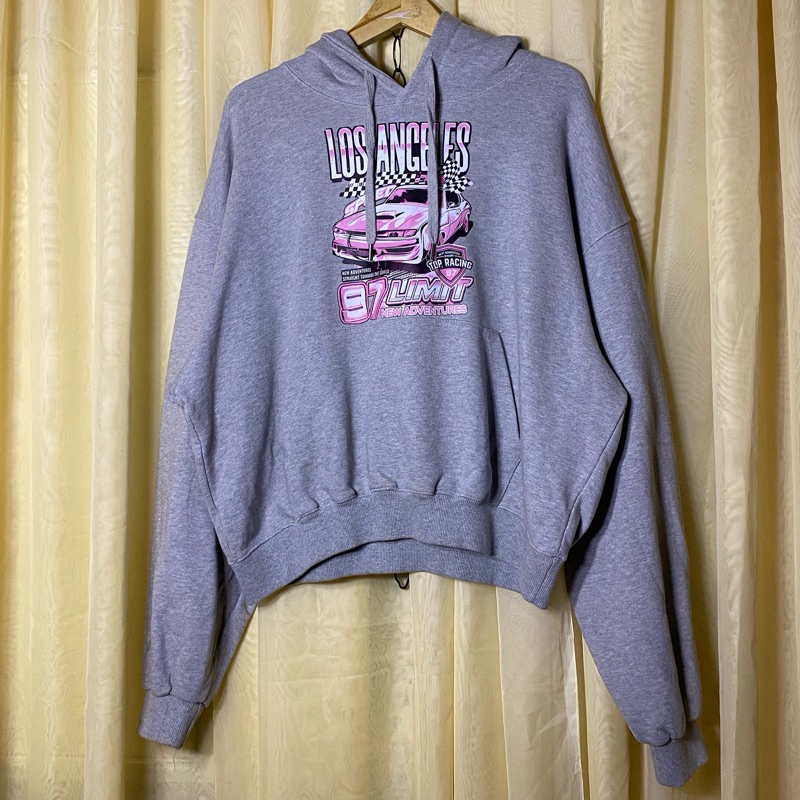 HOODIE FP142 WANITA GRAY OVERSIZE