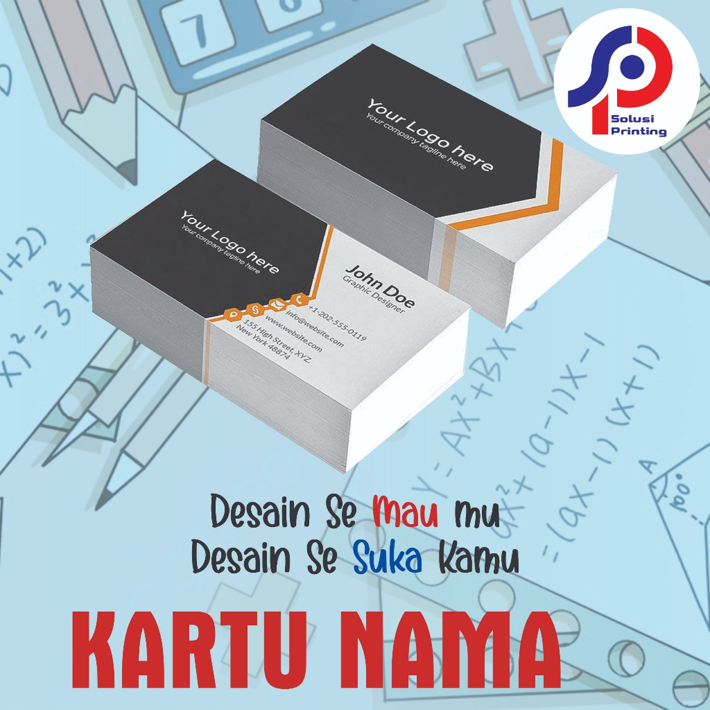 

Kartu Nama 1box desain bebas