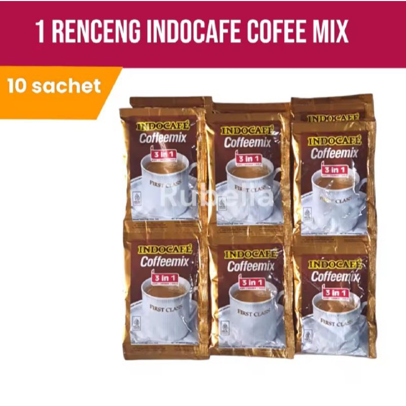 

kopi indocafe mix, serenceng isi 10 x 20 gram,