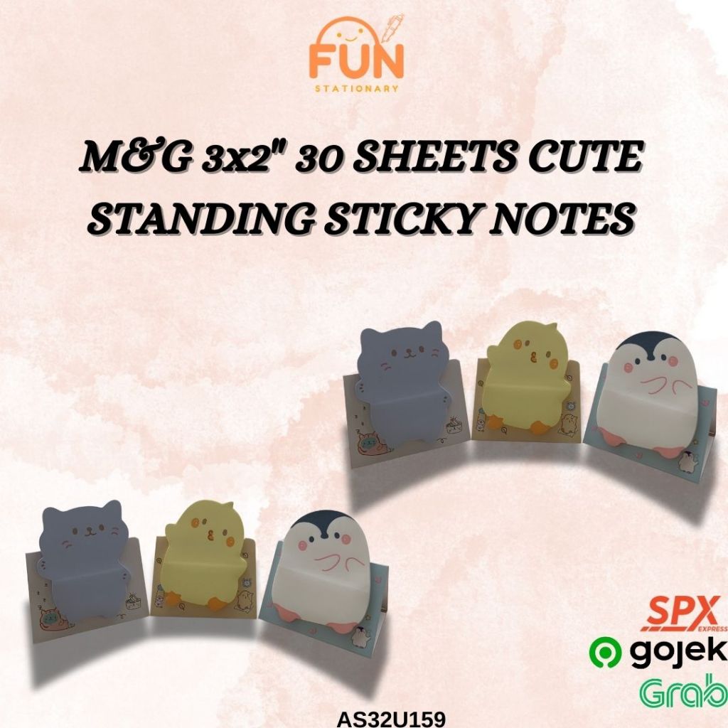 

M&G 3x2" 30 SHEETS CUTE STANDING STICKY NOTES
