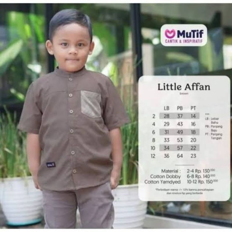 AFFAN MUTIF//KOKO ATASAN ANAK MUTIF//MUTIF SALE 30%//BAJU ANAK TERBARU