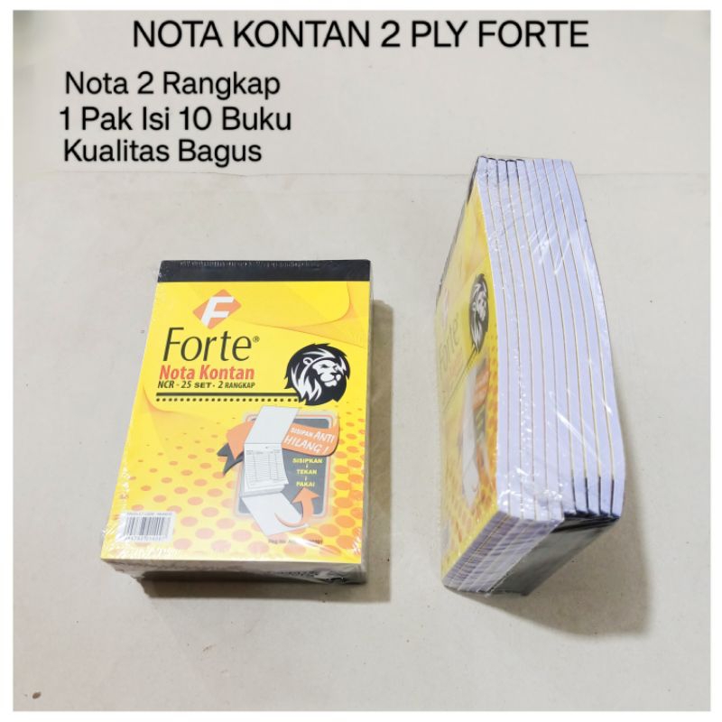 

1 Pak Nota Kontan 2 Ply Forte Isi 10 Buku