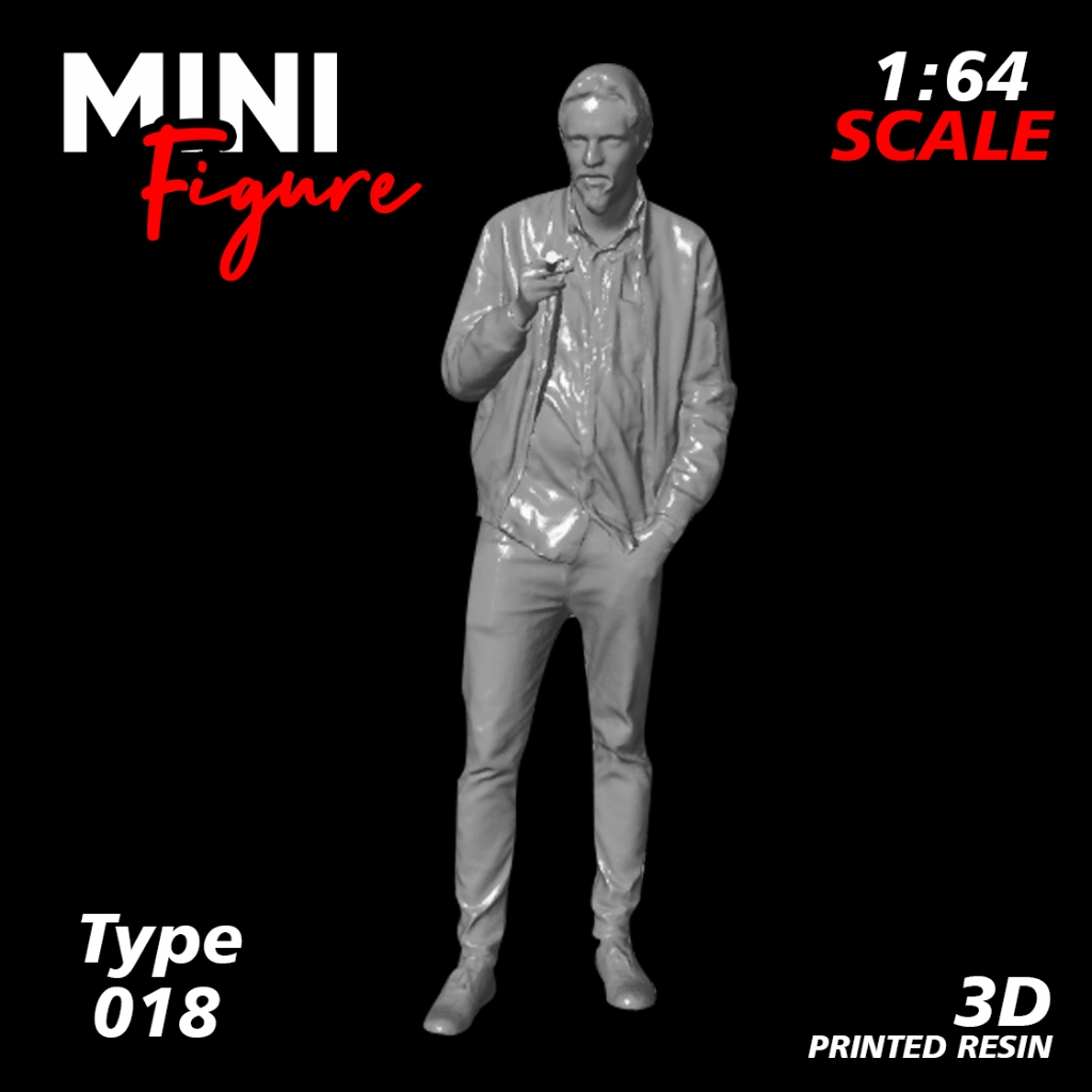 Mini Figure Diorama skala 1/64 / Figure Diecast / Miniatur Diorama / Figure 018 UNPAINTED