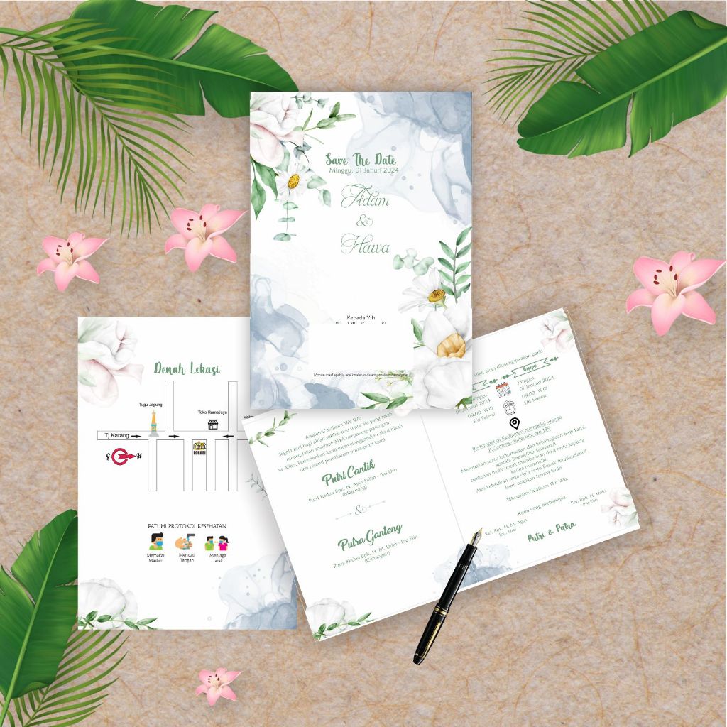 Undangan Pernikahan 100pcs