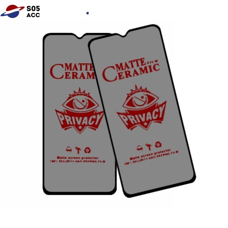 Anti gores Spy Ceramic Matte Glare Anti Minyak Full Layar untuk Oppo A5s