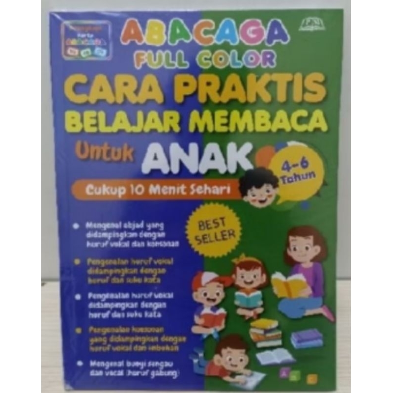 

buku ABACAGA CARA PRAKTIS BELAJAR MEMBACA UNTUK ANAK 4-6 tahun full color