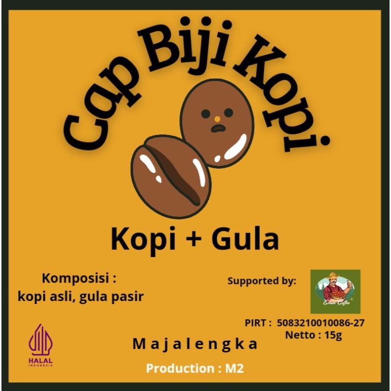 kopi Asli sachet. tinggal seduh.