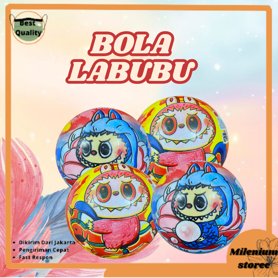 ML Mainan Anak Bola Karakter Labubu Karet Bola Karakter Toys