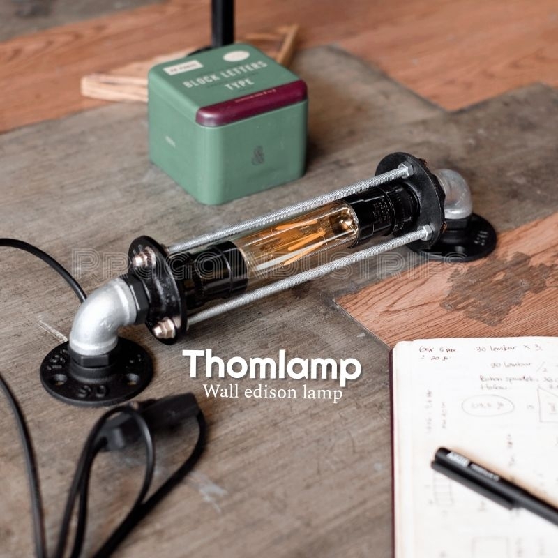 [Thomlamp] Lampu dinding edison T10 T20 T30 Industrial Look DIY PRAGA