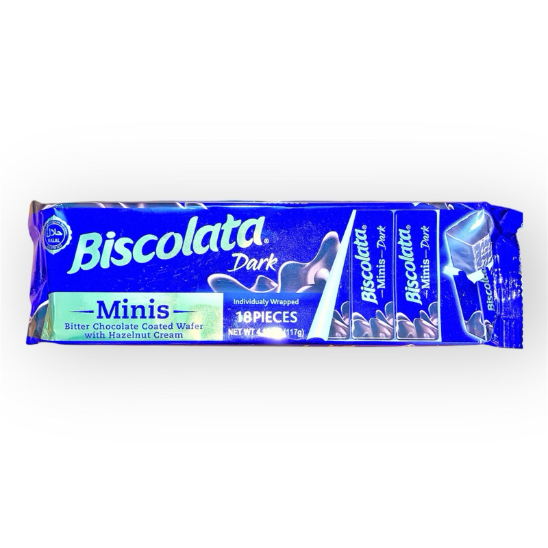 

Biscolata Dark | Bitter Chocolate Coated Wafer With Hazelnut Cream