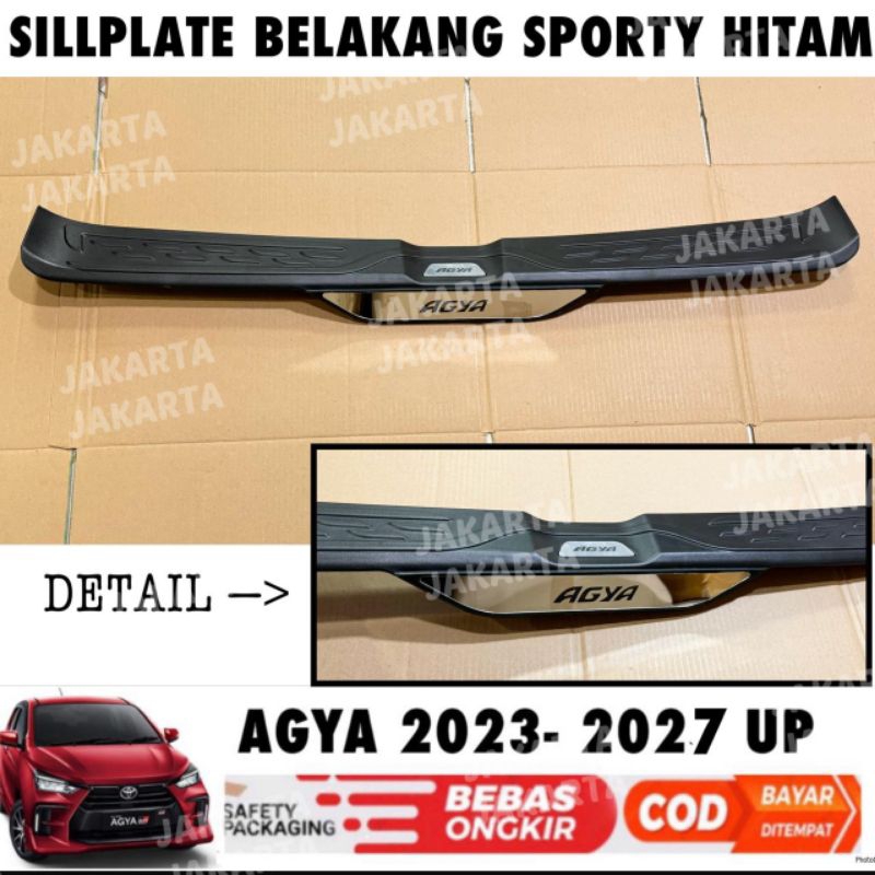 Sillplate Belakang Agya 2023 2024 2025 2026 2027 Sporty Hitam