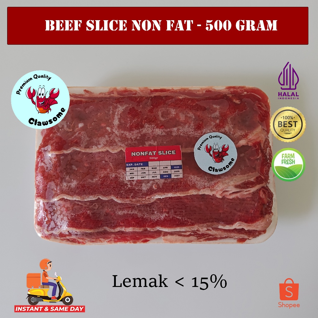 

BEEF SLICE NON FAT - 500 GR