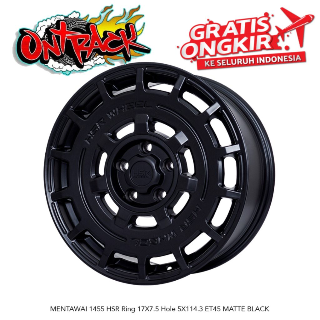 VELG RACING HSR ORIGINAL RING 17 LUBANG BAUD 5X114,3 MODEL HSR MENTAWAN