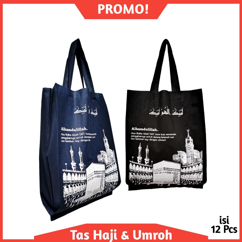 

TAS OLEH-OLEH HAJI DAN UMROH TINGGI 35X25X8 (LEBAR SAMPING) PERLUSIN(12 PCS)