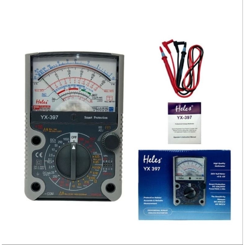 Heles Multitester YX397 Multimeter Analog YX-397 Avometer Heles