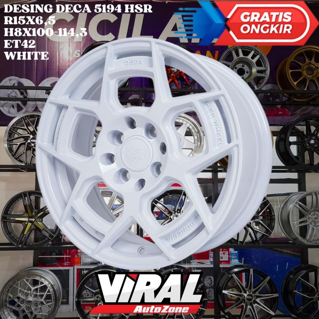 Velg Mobil CONFERO , SPIN , CLIO , FIESTA , HSR DESING DECA RING 15 R15