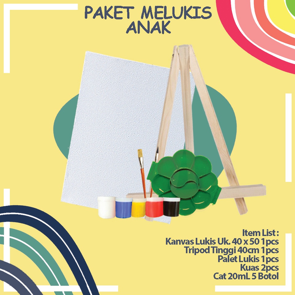 

Big Promote Paket Melukis Kanvas Lukis Komplit Ukuran 4 x 5cm Tripod Murah Berkualitas