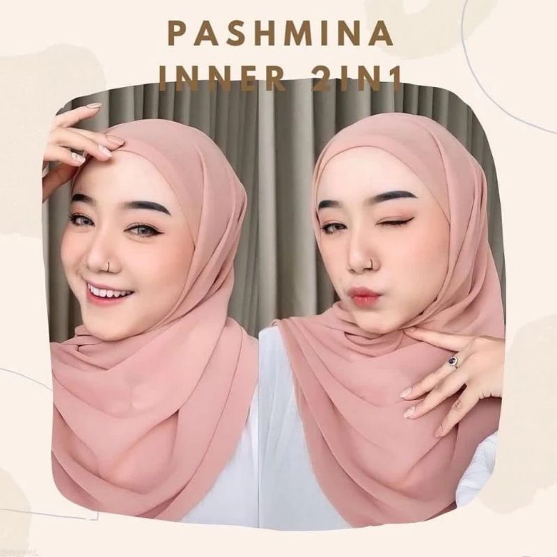 PASHMINA INNER 2 IN 1 // PASHMINA INNER ARAB // PASHMINA INNER