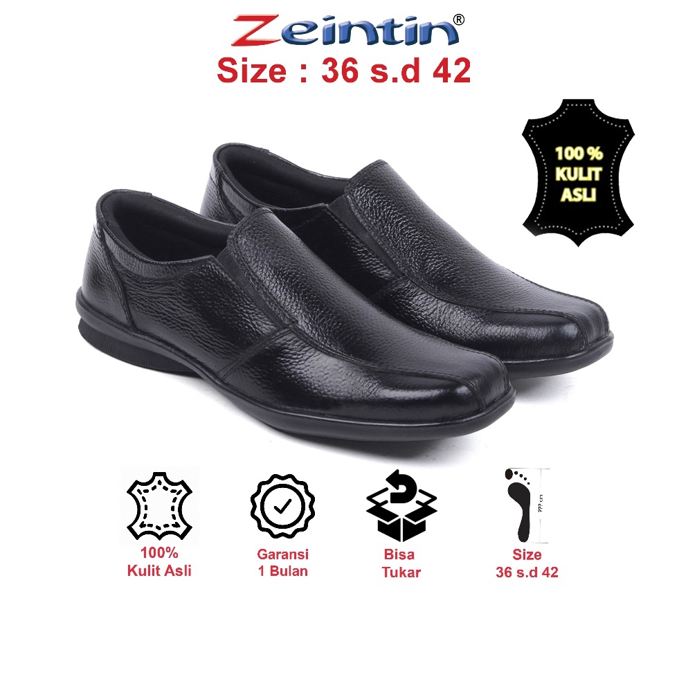 Sangat Nyaman Zeintin  Sepatu Pantofel Wanita Sepatu Kerja Wanita Bahan Kulit Zeintin BJ
