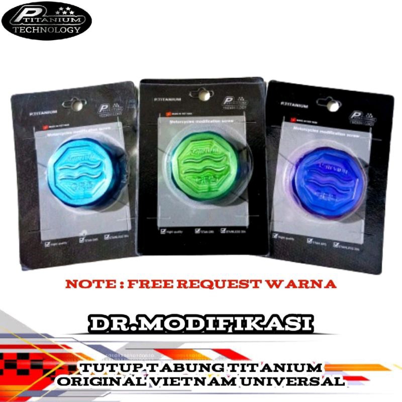 Tutup Tabung Minyak Rem Titanium