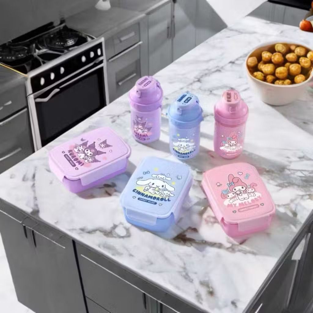 Set Tempat Makan + Botol Minum / Set Tempat Makan Anak/ Tempat Makan dan Botol Anak SANRIO