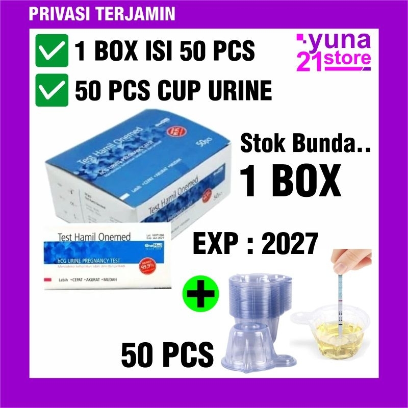 GRATIS 50 PCS CUP URINE 1 BOX TESPEK KEHAMILAN ONEMED ISI 50 PCS PEKANBARU AKURAT SENSITIF