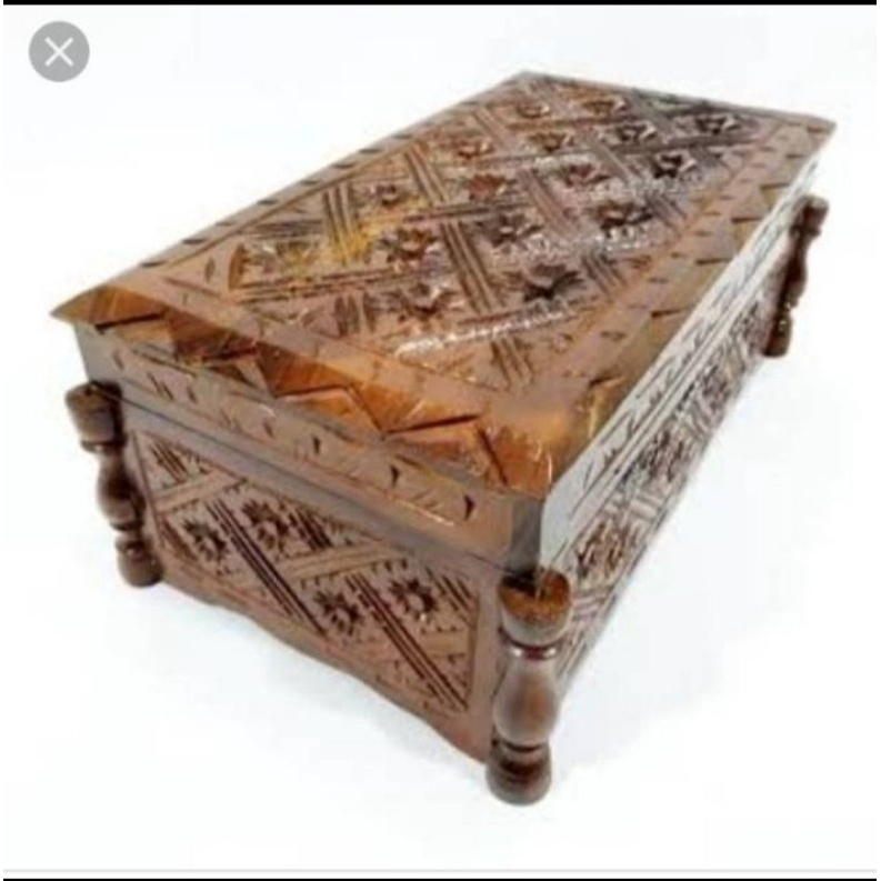 kotak kayu ukir tempat penyimpanan perhiasaan kayu jati