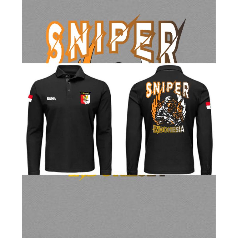 kaos sniper polo lengan panjang terbaru