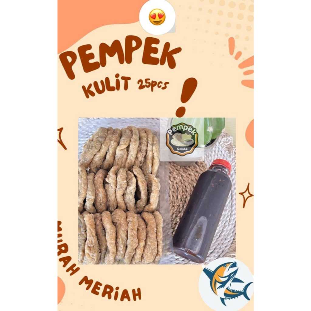 

Pempek Kulit isi 25 + Cuka 250ml Pempek Oma66 Premium Khas Palembang Ikan Tenggiri Segar + Cuko Pempek