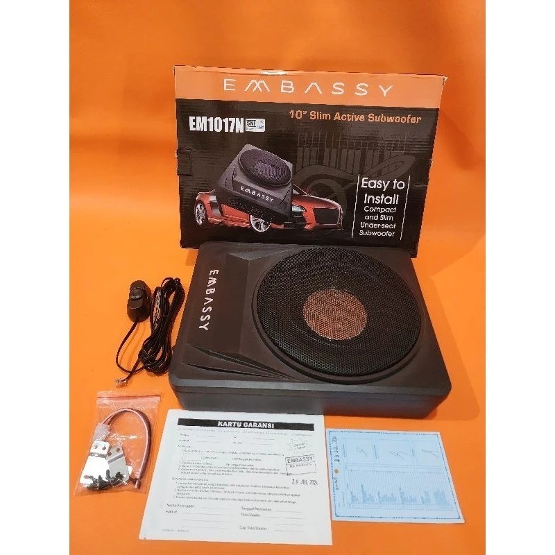 Subwoofer kolong embassy em-1017 subwoofer aktif embassy em-1017