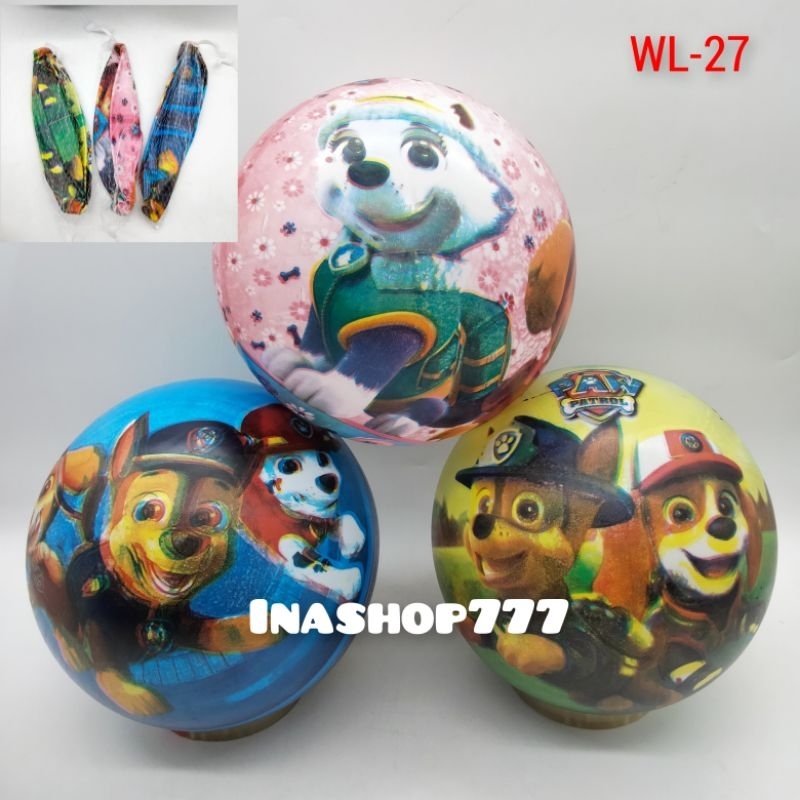 Bola Karet Gambar Paw Patrol / Mainan Bola Kaki Anak / WL-27