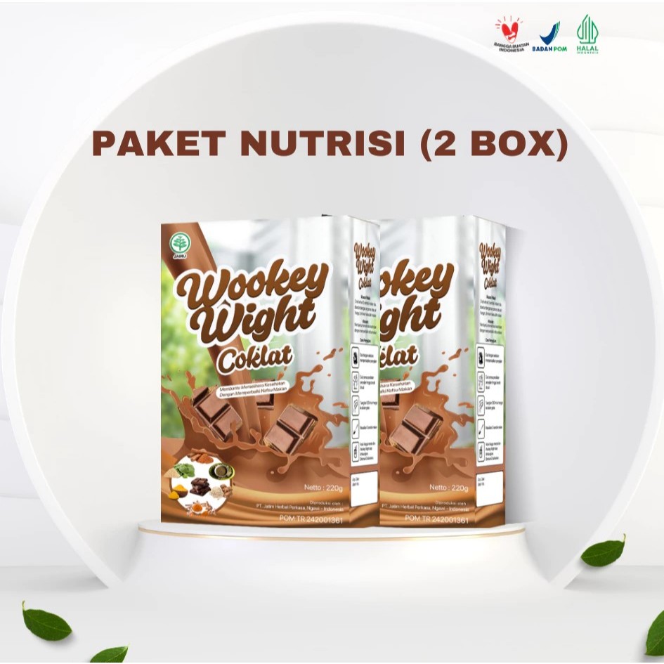 

TERLARIS!!! Wookey Weight Coklat - Susu Penambah Berat Badan Paket 2 Box