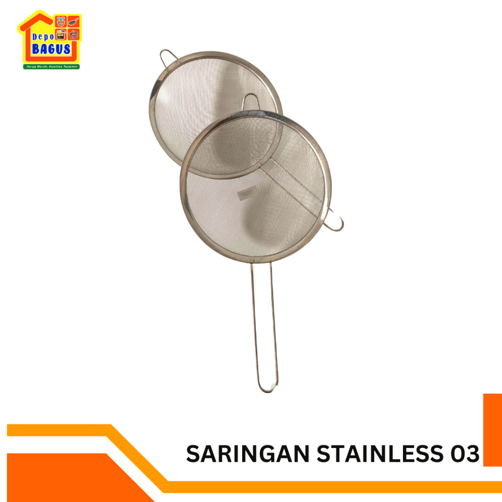 Saringan Stainless Serbaguna 20cm, Serokan Halus, Serokan Minyak