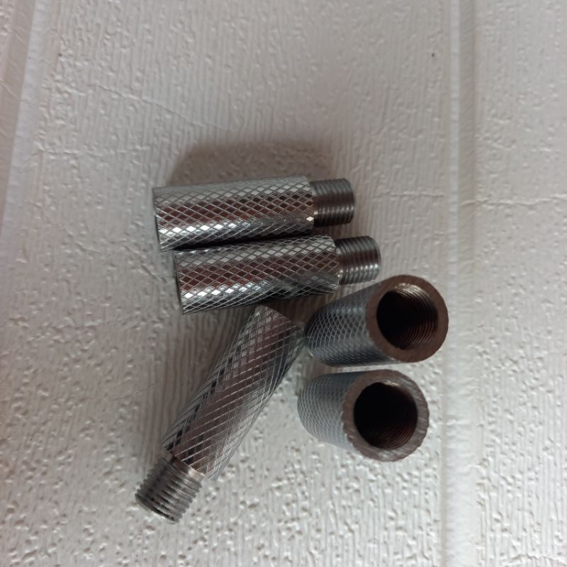 Nepel Sambungan Peredam Drat Luar Dalam Warna Silver