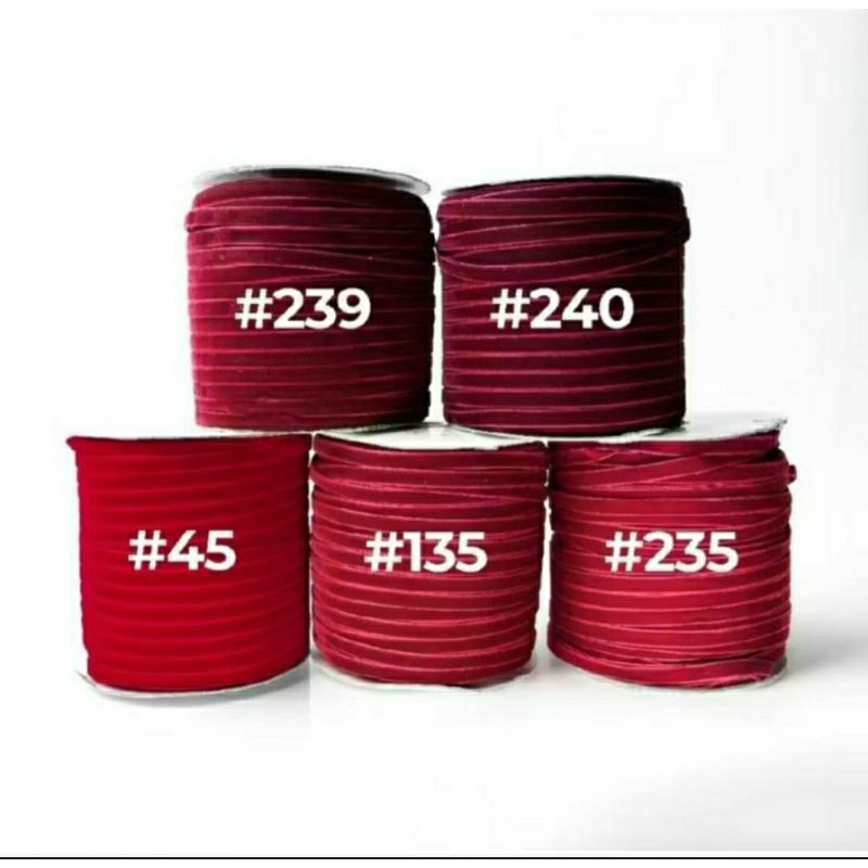 

1 Rol (200yard) - 6 mm | Pita Velvet Beludru Premium