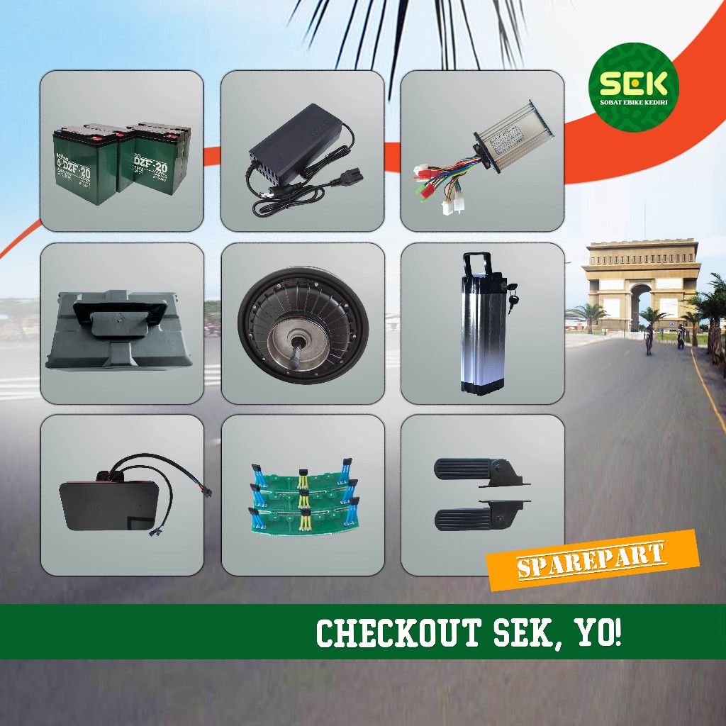 Sparepart Sepeda Listrik Baterai Sepeda Listrik 48V 12Ah 20Ah All Merk