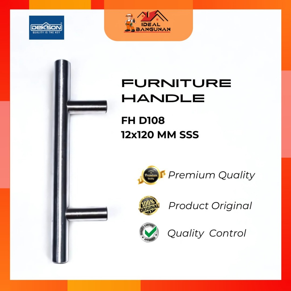 [READY] FURNITURE HANDLE DEKKSON FH D108 10X100MM SSS | FH D108 10X120MM SSS | FH D108 12X120MM SSS 