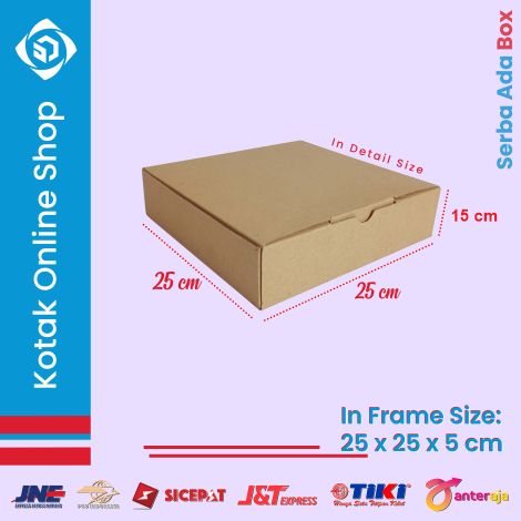 

KARDUS / KOTAK KUE / KOTAK PIZZA KOTAK KARDUS / BOX PACKING / KOTAK KEMASAN SATUAN | 25x25x15