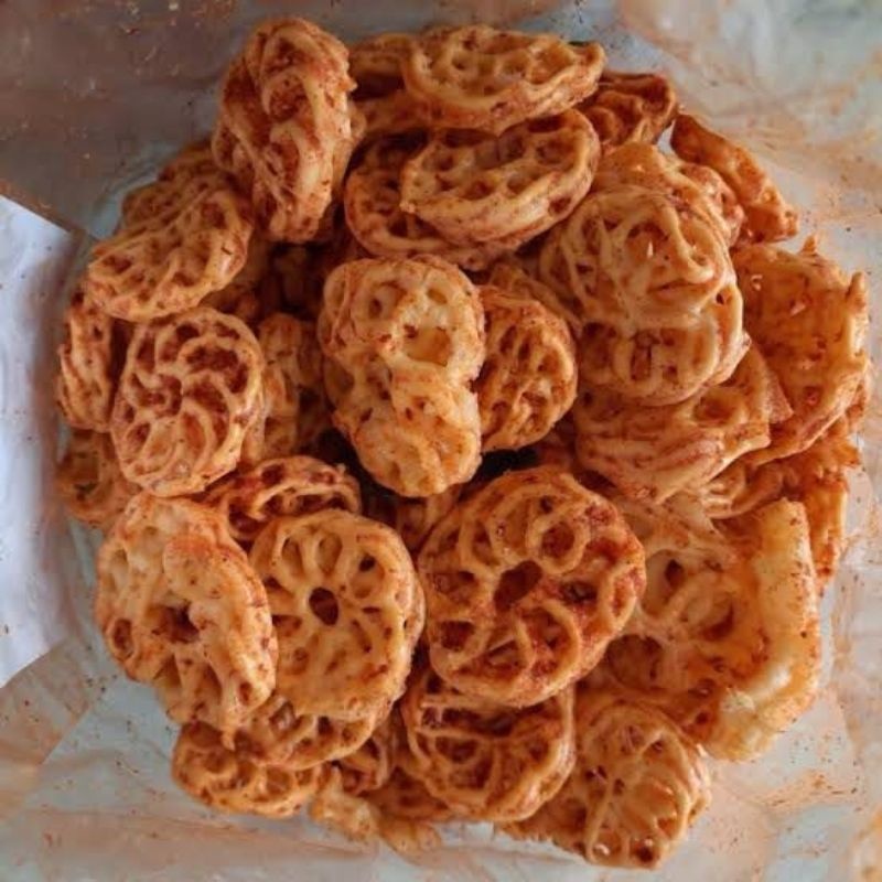 

kerupuk seblak bantet bunga mawar dan tangga 250g