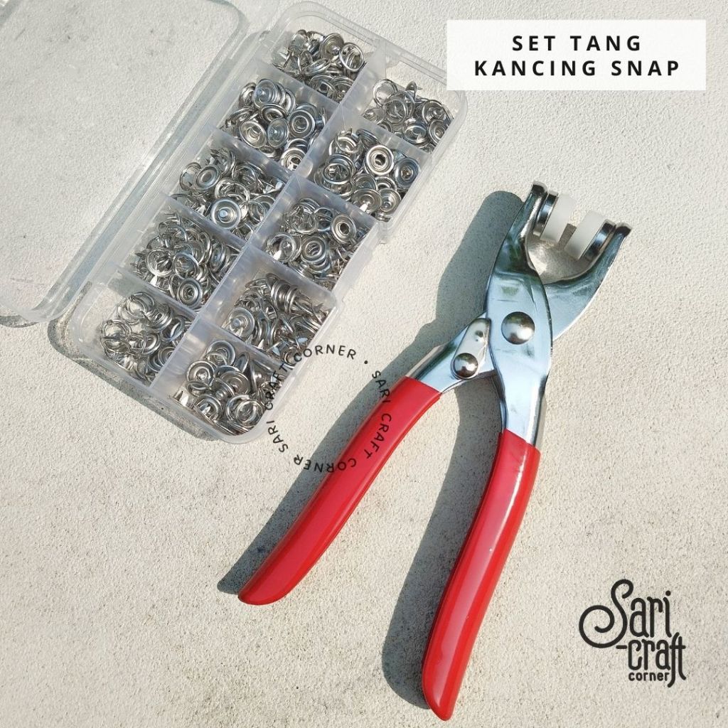 Tang Kancing Snap Alat Pasang Snap Kancing Baju Kancing Sepatu