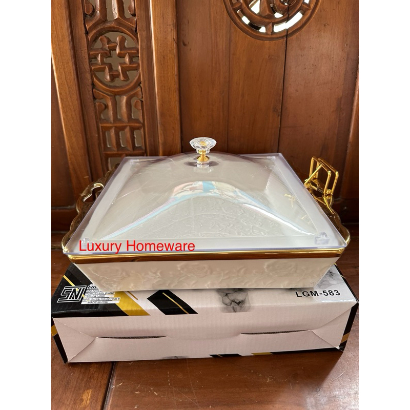 Tempat/ Wadah Kue Persegi Fiorenza Marble