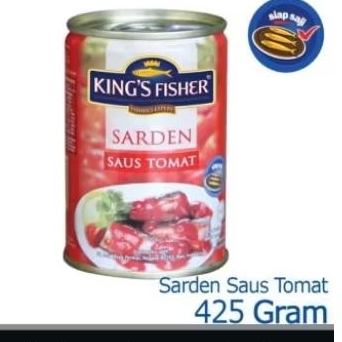

Sarden king's fisher/sarden saos tomat/sarden besar 425g