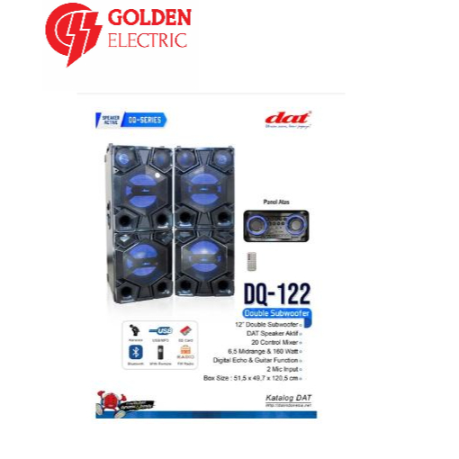 DAT DQ-122 Speaker Bluetooth Aktif 12 Inch MIC 2
