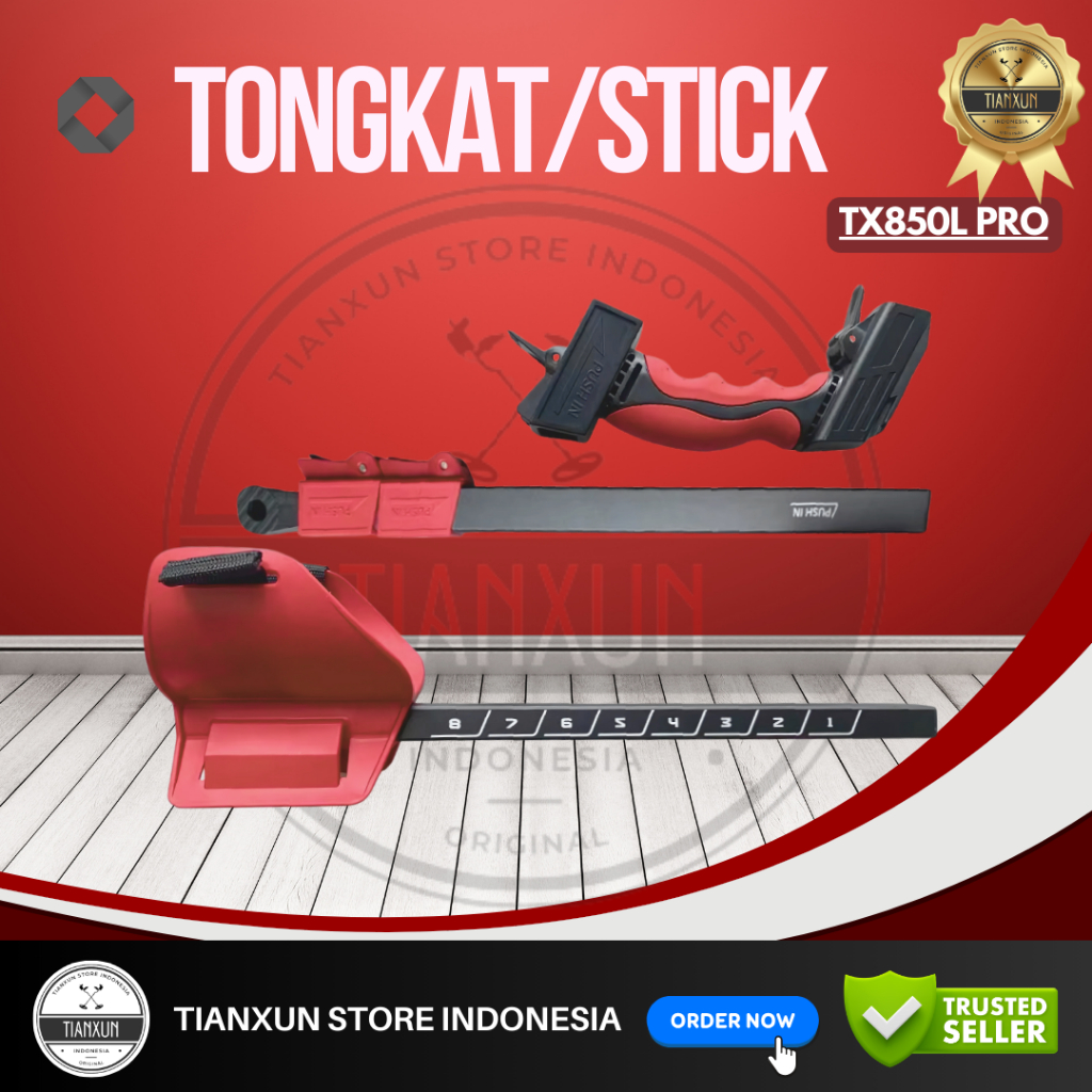 SUKU CADANG ORIGINAL TONGKAT/ STICK METAL DETECTOR TX850L RED AKSESORIES METAL DETECTOR TANPA MESIN 