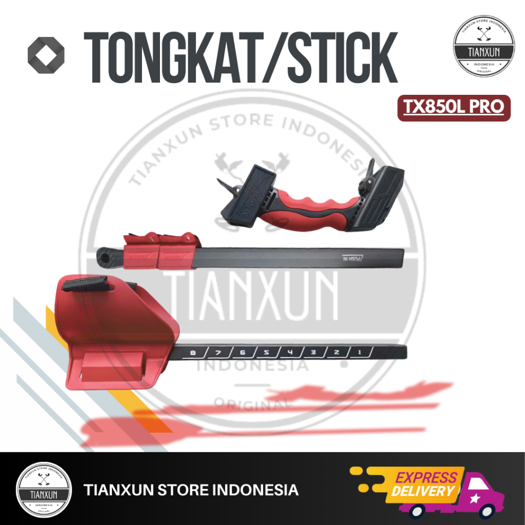 ORIGINAL SUKU CADANG TONGKAT/ STICK METAL DETECTOR TX850L RED AKSESORIES METAL DETECTOR TANPA MESIN 